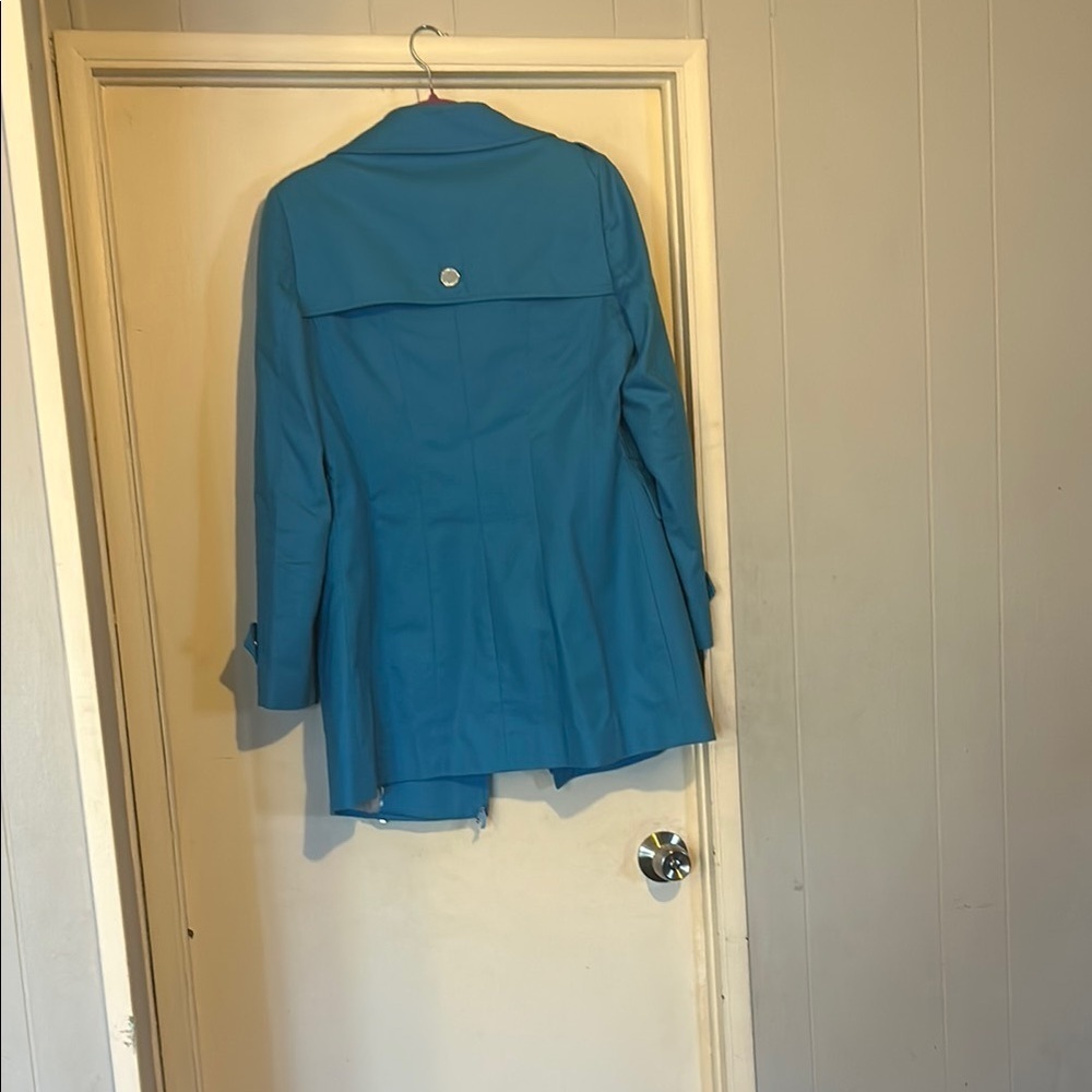 Calvin Klein Blue Trench Coat - Picture 3 of 7